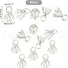 SUPERFINDINGS 80Pcs Flower Rack Plating Brass Filigree Bead Cap Pendant Bails KK-FH0003-48-5