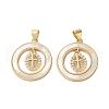 Brass Micro Pave Cubic Zirconia Pendants KK-U070-02B-G-1