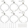 SUNNYCLUE 10Pcs Adjustable 304 Stainless Steel Slider Bracelet Making DIY-SC0026-30A-1