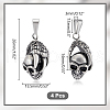 Unicraftale 4Pcs PVD Vacuum Plating 304 Stainless Steel Pendants STAS-UN0060-19AS-3
