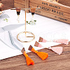 Craftdady 12 Pairs 6 Colors Resin & Wood Stud Earring Findings MAK-CD0001-04-6