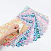 Fingerinspire Mermaid Fish Scale Pattern PU Leather Fabric AJEW-FG0001-04-9