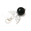 12Pcs Opaque Solid Color Glass Pendant Decorations HJEW-JM03460-5