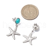304 Stainless Steel Dangle Stud Earrings EJEW-JE06302-03-3