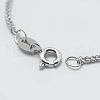 Anti-Tarnish Rhodium Plated 925 Sterling Silver Chain Necklaces STER-F039-50cm-02P-2