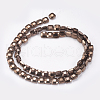 Electroplated Non-magnetic Synthetic Hematite Beads Strands G-P367-E-2