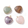 Natural Gemstone Pendants PALLOY-JF01419-1