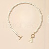 Plastic Imitation Pearl Beaded Bracelets & Necklaces Sets FS-WG7E770-01-3