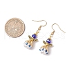 Angel Handmade Glass Seed Beads Dangle Earrings for Women EJEW-MZ00395-01-3