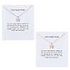 FIBLOOM 2Pcs 2 Colors Alloy Pendant Necklaces Set NJEW-FI0001-54-1