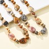 Natural Crazy Agate Beaded Necklaces NJEW-S399-23-2