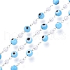 Handmade Lampwork&Imitation Pearl Beads Chains CHS-T006-16P-1
