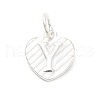 925 Sterling Silver Heart with Capital Letter Charms STER-S009-13Y-S-1