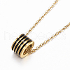 304 Stainless Steel Pendant Necklaces NJEW-H459-15G-1