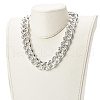 CCB Plastic Rhinestone Curb Chain Necklaces NJEW-JN03560-3