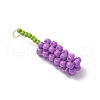 Glass Seed Beaded Mulberry Pendants PALLOY-MZ00749-02-3