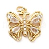 Rack Plating Brass Cubic Zirconia Pendants KK-K270-15G-1