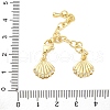 Cross Brass Micro Pave Cubic Zirconia Chain Extender KK-Z084-05G-3