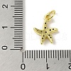 Brass Micro Pave Cubic Zirconia Charms KK-M283-22F-01-3