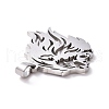 Non-Tarnish Hollow 201 Stainless Steel Pendants STAS-G273-07P-3