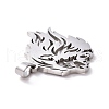 Hollow 201 Stainless Steel Pendants STAS-G273-07P-3