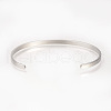 Tarnish Resistant 304 Stainless Steel Cuff Bangles X-BJEW-Q685-08-3
