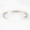 304 Stainless Steel Cuff Bangles X-BJEW-Q685-08-3