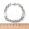 201 Stainless Steel Byzantine Chain Bracelets BJEW-B078-166P-3