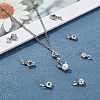 SUPERFINDINGS 12Pcs 6 Style Brass Micro Pave Cubic Zirconia Ice Pick Pinch Bails ZIRC-FH0001-09-2