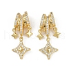 Brass Micro Pave Cubic Zirconia Pendants KK-C093-23G-1