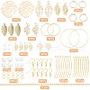 SUNNYCLUE DIY Leaf & Pearl Dangle Earring Making Kits DIY-SC0016-50-2