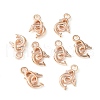 Alloy Dolphin Pendants TIBEP-20596-RG-NR-2