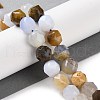 Natural Blue Chalcedony Beads Strands G-NH0021-A11-02-2