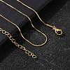 0.9MM 304 Stainless Steel Snake Chain Necklaces for Women Men STAS-V011-04A-G-1
