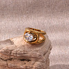 Stainless Steel & Cubic Zirconia Finger Rings FS-WG8A7D9-01-3