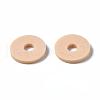 Flat Round Handmade Polymer Clay Beads CLAY-R067-10mm-53-6