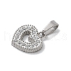 Ion Plating(IP) 304 Stainless Steel Micro Pave Cubic Zirconia Pendants STAS-Z107-06P-01-2