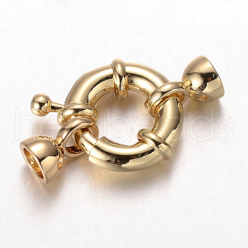 Wholesale 1 Set Brass Spring Ring Clasps for Handcrafted Bracelets