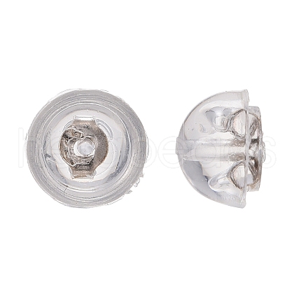 Anti-Tarnish Rhodium Plated 925 Sterling Silver Ear Nuts STER-E062-01P-1