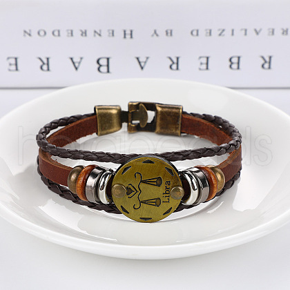 Imitation Leather Cord Triple Layer Multi-strand Bracelets WG32474-03-1