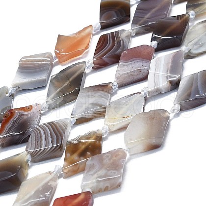 Natural Botswana Agate Beads Strands G-K245-E10-03-1