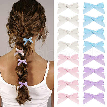 CRASPIRE Bowknot Polyester Alligator Hair Clips AJEW-CP0008-35C-1