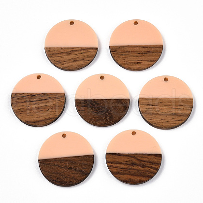 Resin & Wood Pendants X-RESI-S358-02B-07-1