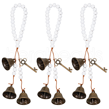 Iron Bell Pendant Decorations HJEW-OC00026-1