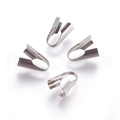 Tarnish Resistant 304 Stainless Steel Cord Ends X-STAS-P237-80J-P-1