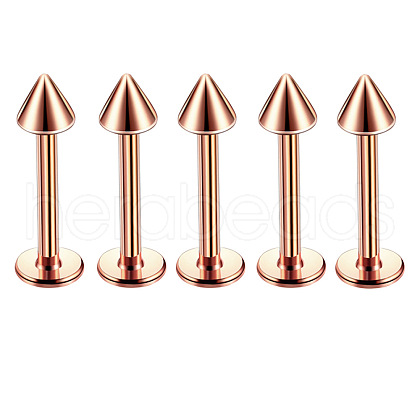 304 Stainless Steel Cone Internally Threaded Labrets for Women Men WG9B6EB-38-1