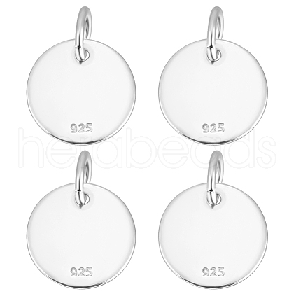 Beebeecraft 4Pcs 925 Sterling Silver Pendants STER-BBC0005-37B-1