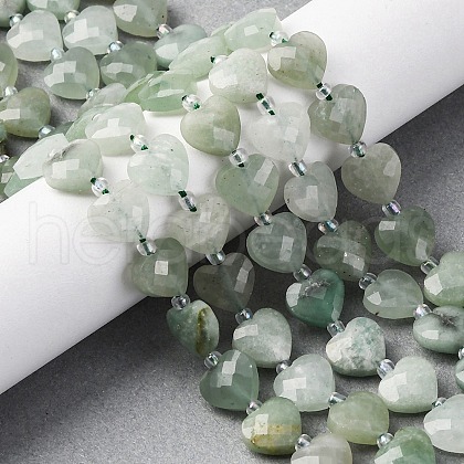 Natural Green Aventurine Beads Strands G-P570-E11-01-1
