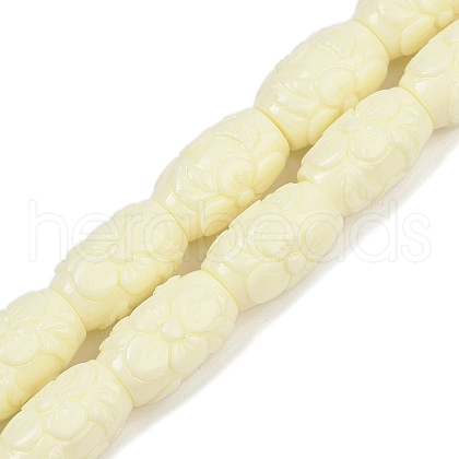 Synthetic Coral Carved Beads Strands CORA-R050-01-1