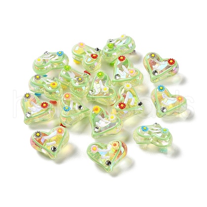 Valentine's Day Transparent Acrylic Beads ACRC-H001-02G-1